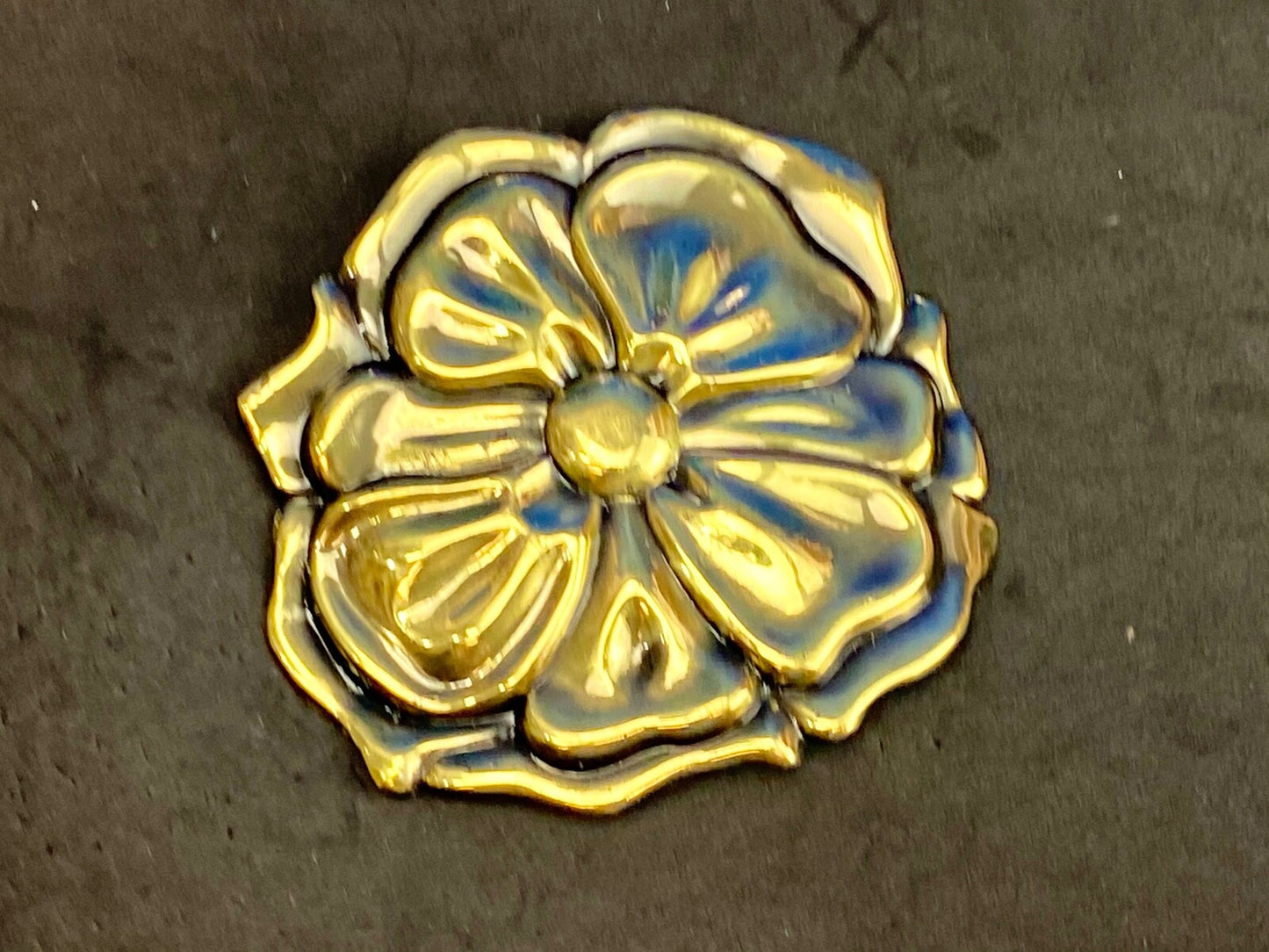 Vintage Charmant of Beverly Hills, CA figural flower belt buckle scarf clip
