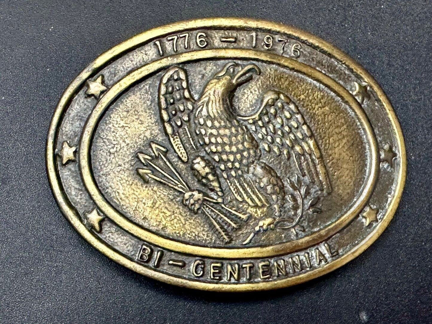Bicentennial Majestic US Eagle Patriotic United States of America belt buckle