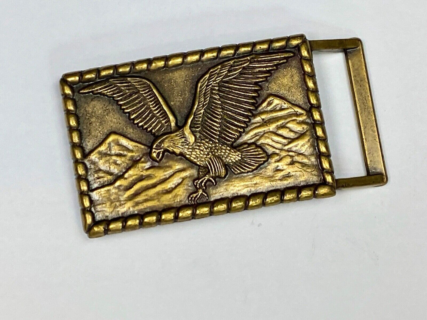 Vintage Eagle Belt Buckle American Americana Usa Biker Mountains Classic