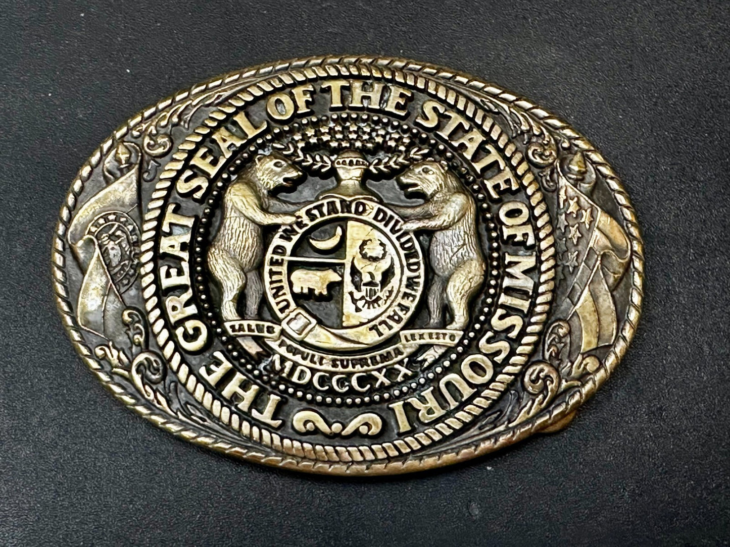The Great Seal Of The State Of Missouri Statehood Series Tony Lama Belt Buckle