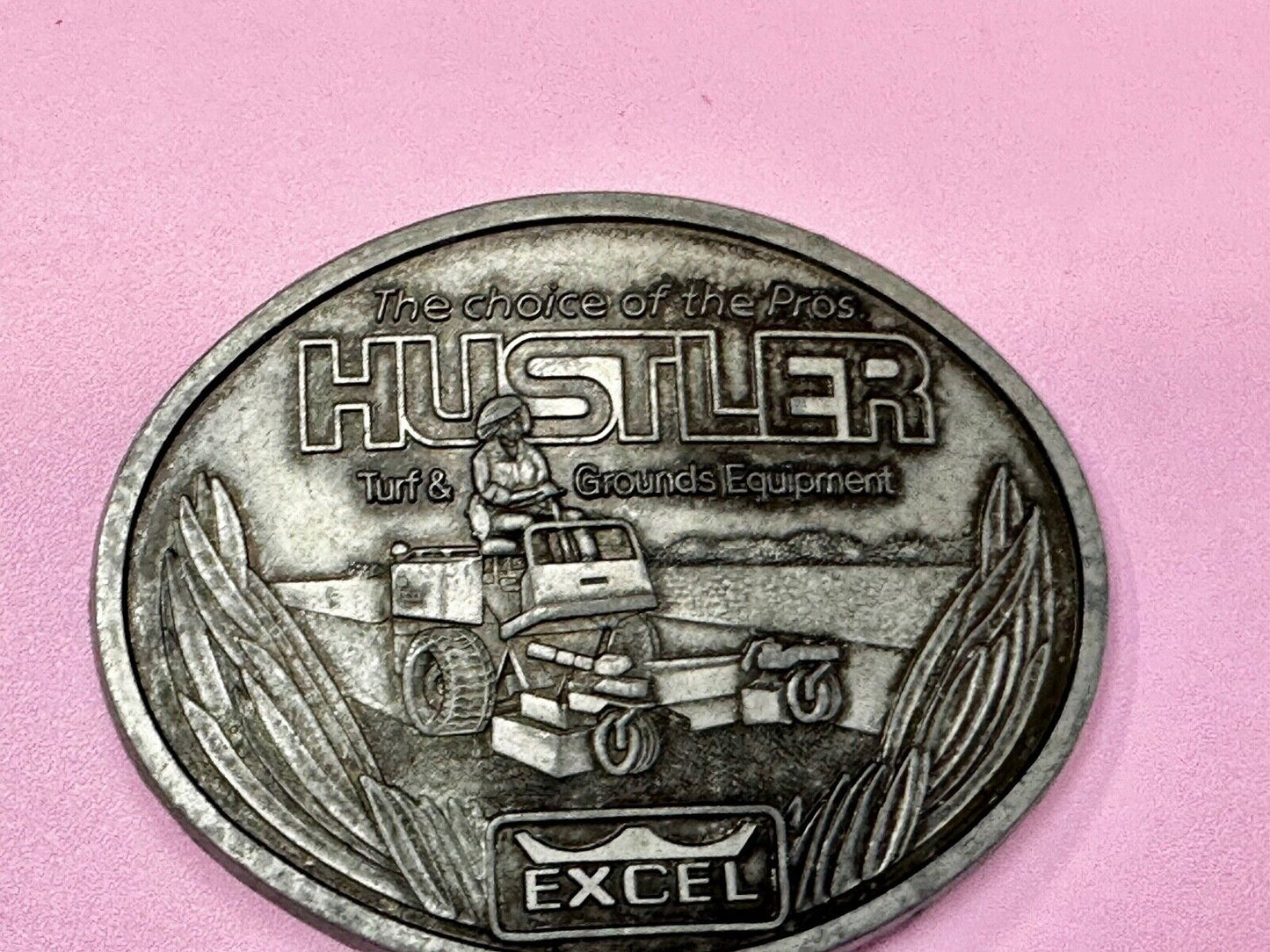 The Choice of the Pro Hustler Mower Mowing Landscaper Vintage Belt Buckle