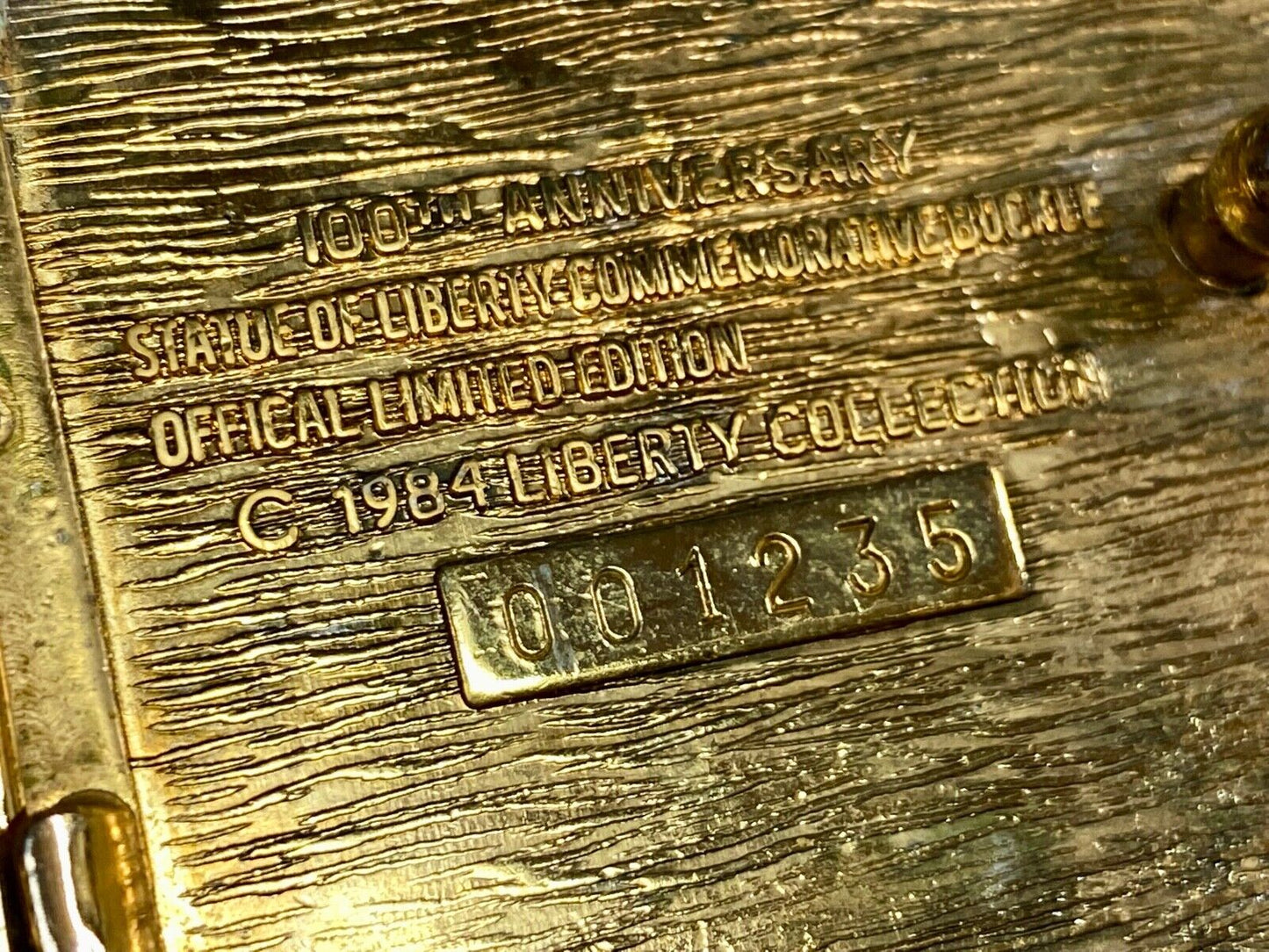 Vintage 1984 Patriotic Lady Liberty 100 Years Of Liberty Collection Belt Buckle