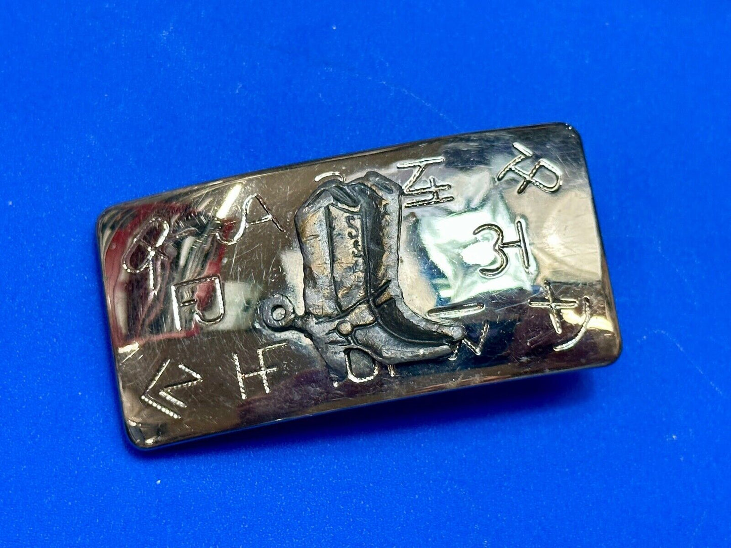 Vintage Chambers cowboy boots western cowboys cowgirls belt buckle