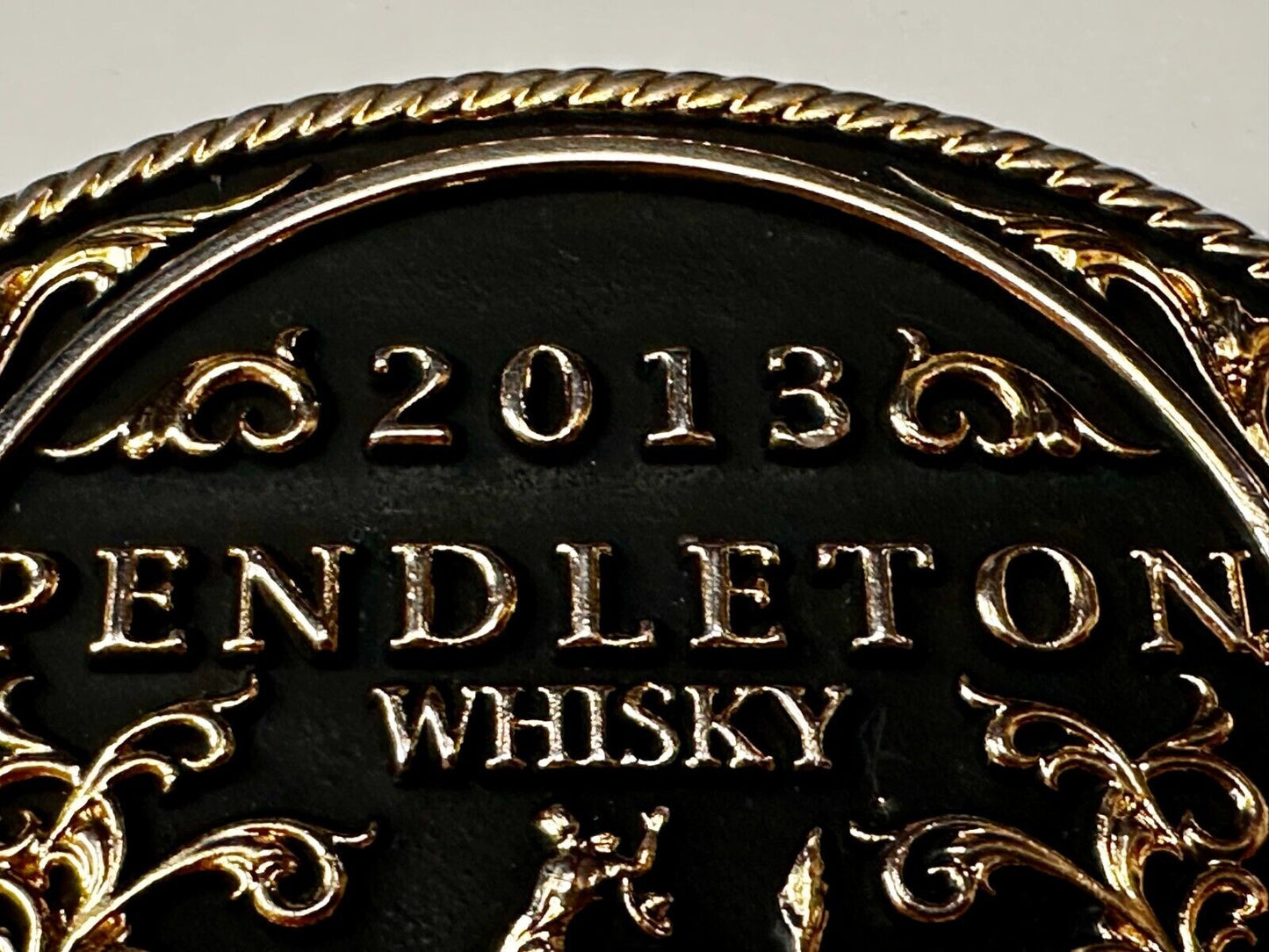 2013 Pendleton Whiskey Let'er Buck Rodeo Cowboy Montana Silversmiths Belt Buckle