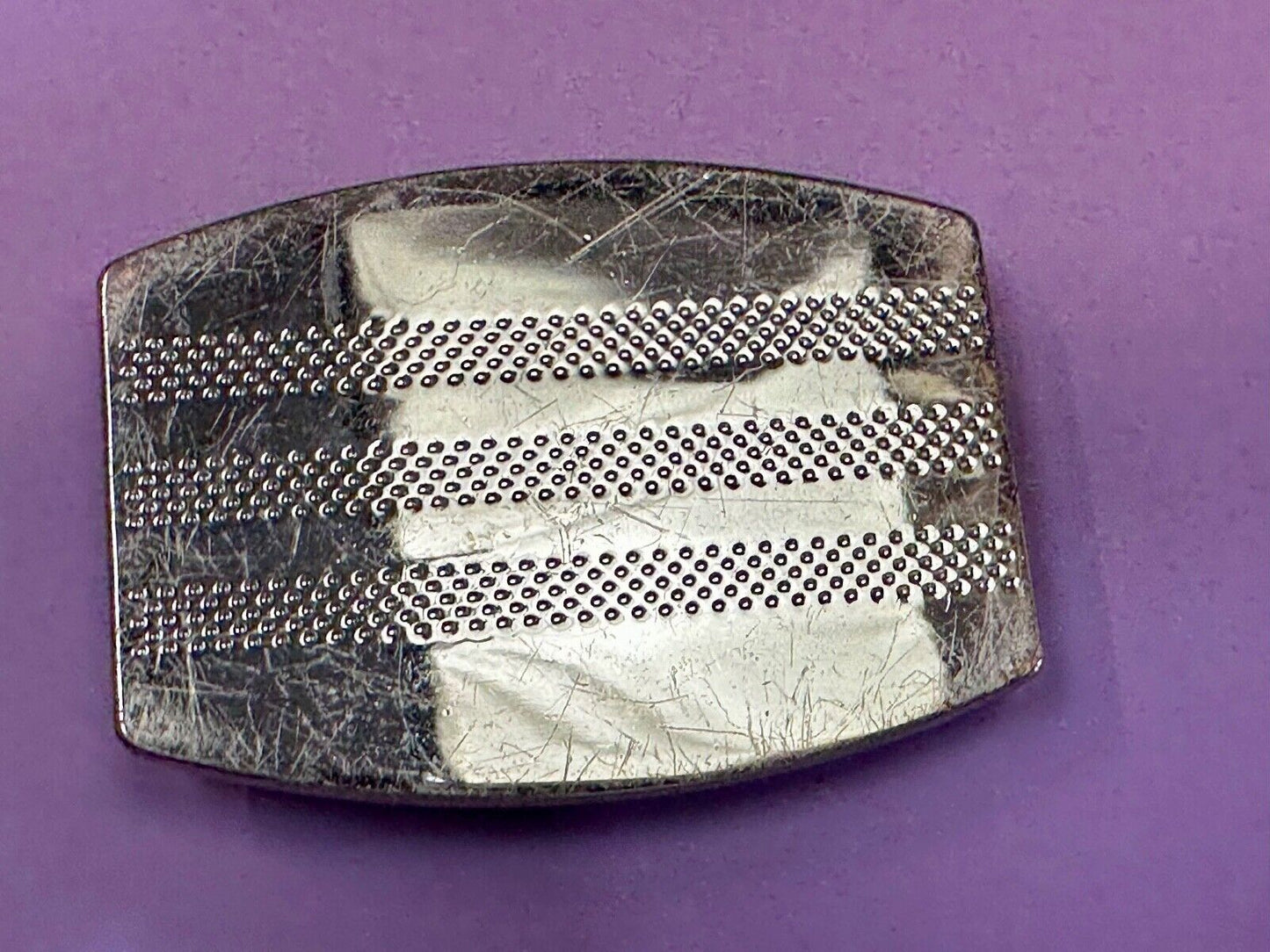 Vintage Adidas Lethal Silver Belt Buckle