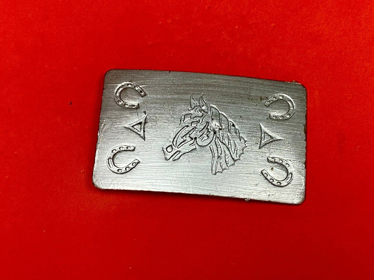 Vintage Chambers Belt Co. Usa Horse Head Belt Buckle Horseshoes Wear