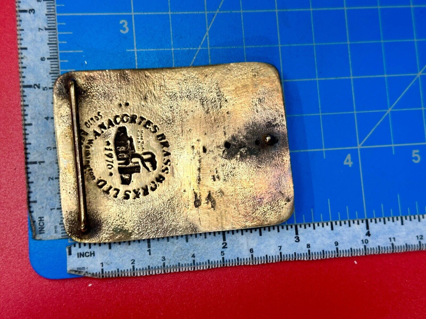 Trans Alaska Oil Pipeline Tukwila Plant Owens Corning Fiberglass belt buckle