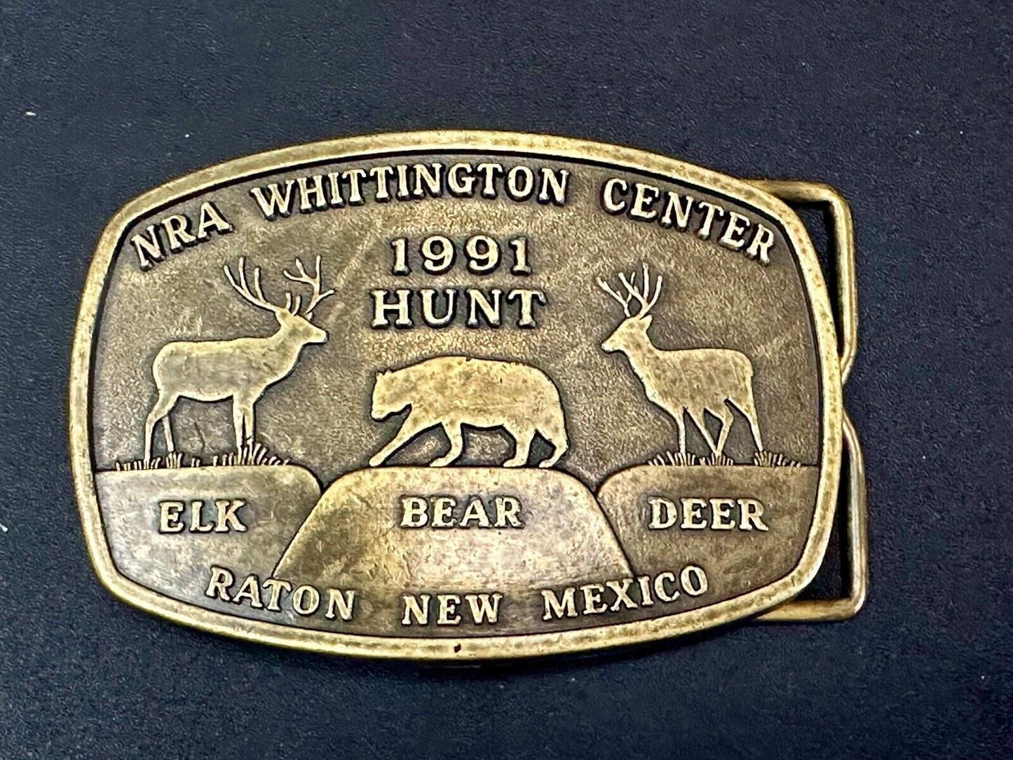 1991 Hunt Raton New Mexico vintage belt buckle from NRA Whittington Center