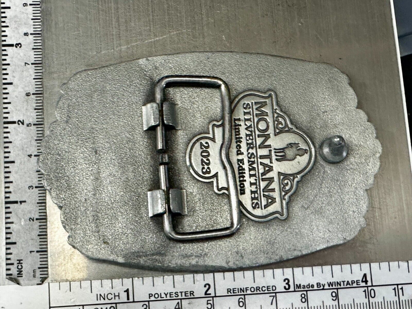 2023 Pendleton whiskey Let'er Buck Rodeo Cowboy Montana Silversmiths Belt Buckle
