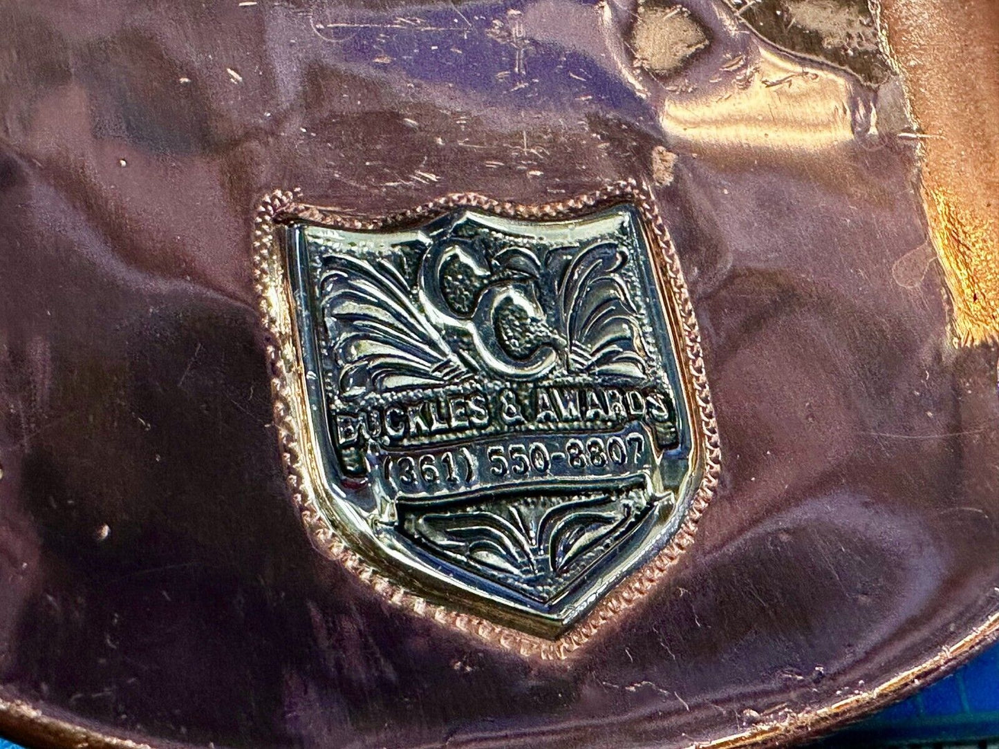 TJHRA Texas Jr. Rodeo 2021 Bareback Steer Riding Champion Trophy Belt Buckle