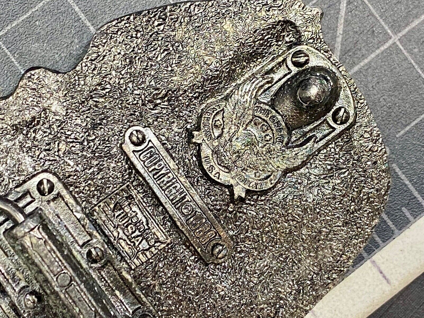 1980 Wold War II WW2 The American Veterans soldier belt buckle and proud of it!