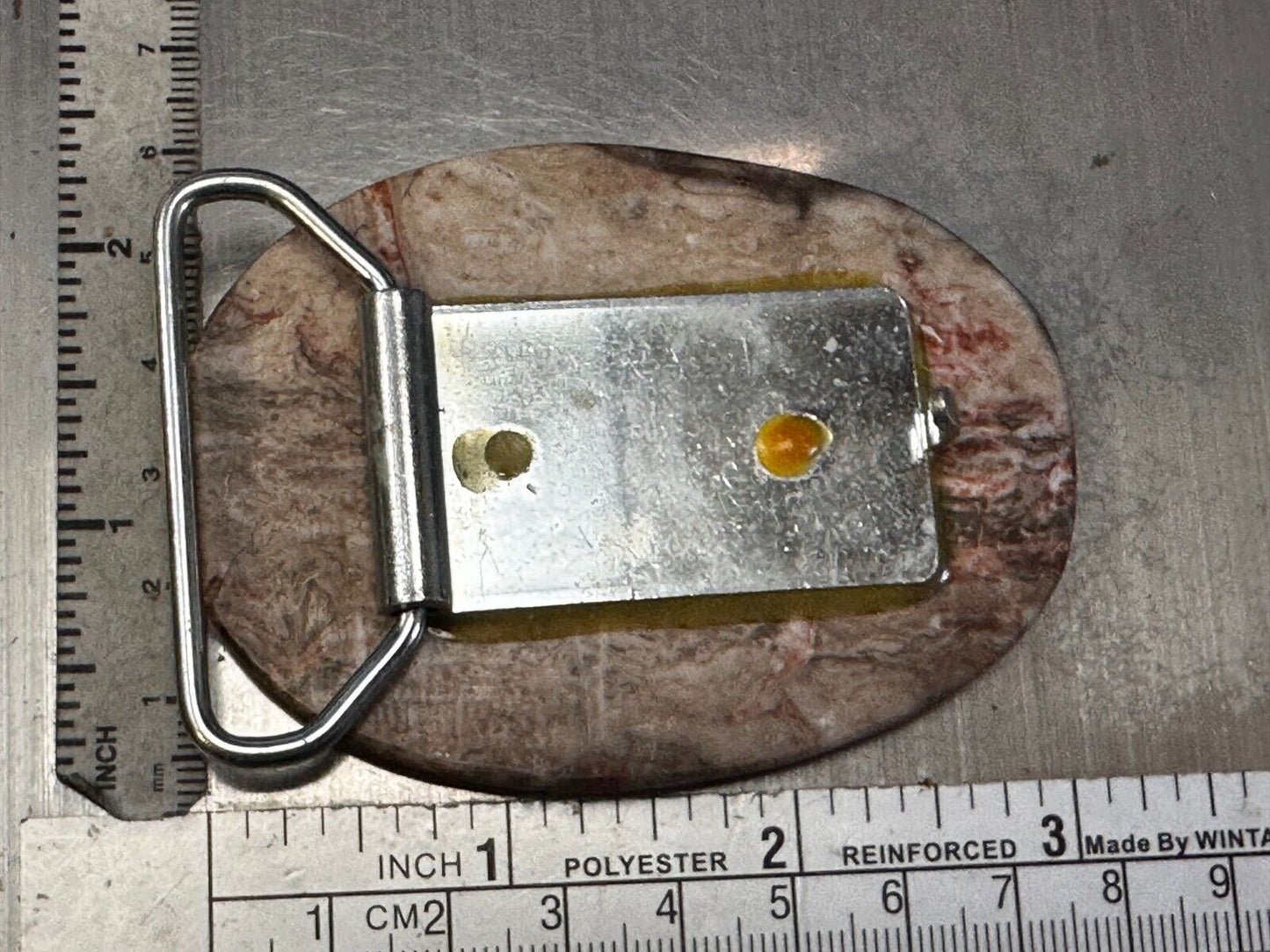 Unique Stone Rock Oval Shaped Artisan Hippy Vibe Slab Belt Buckle