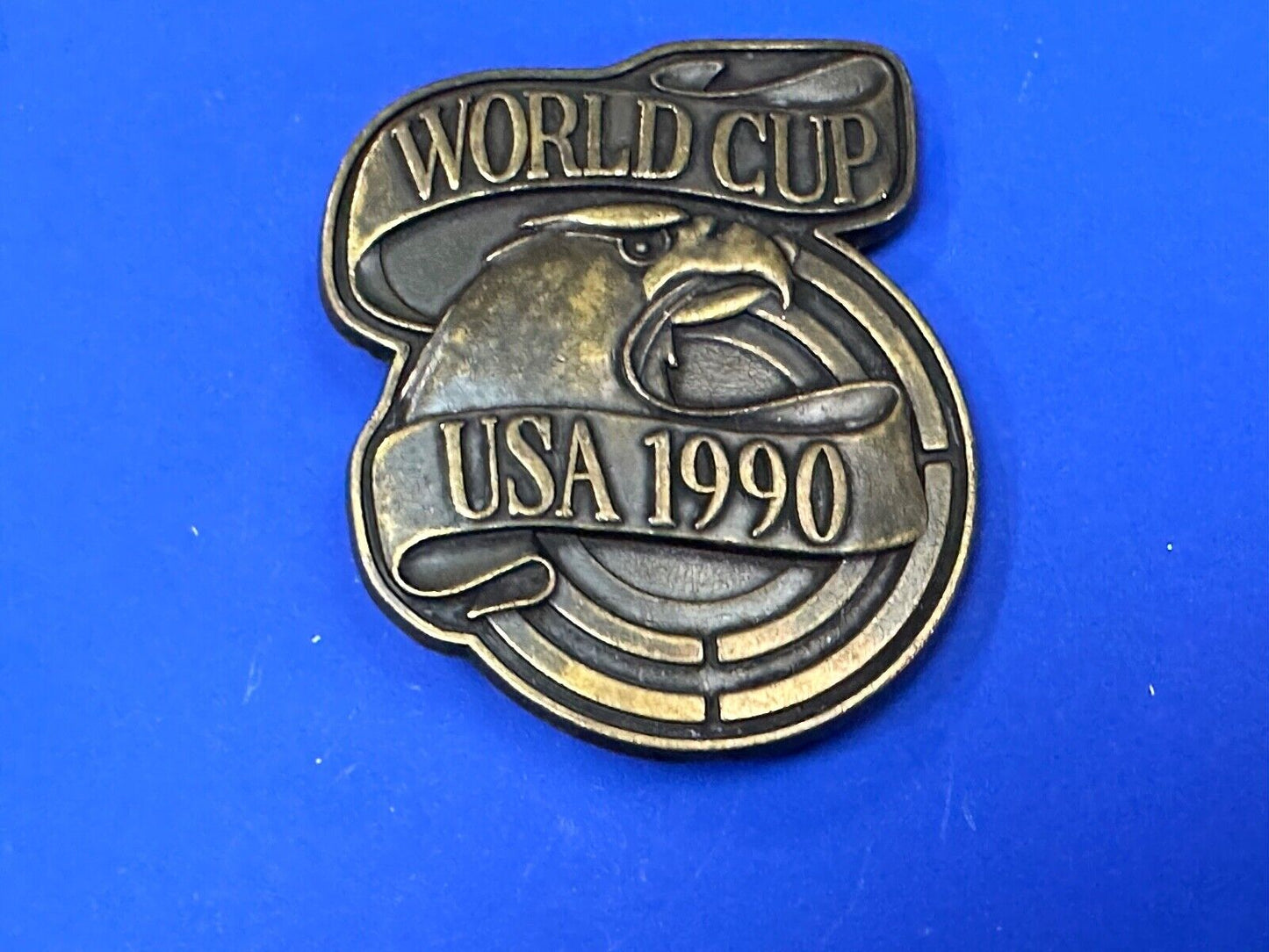 1990 USA World Cup Games Mens National Soccer Commemorative belt buckle