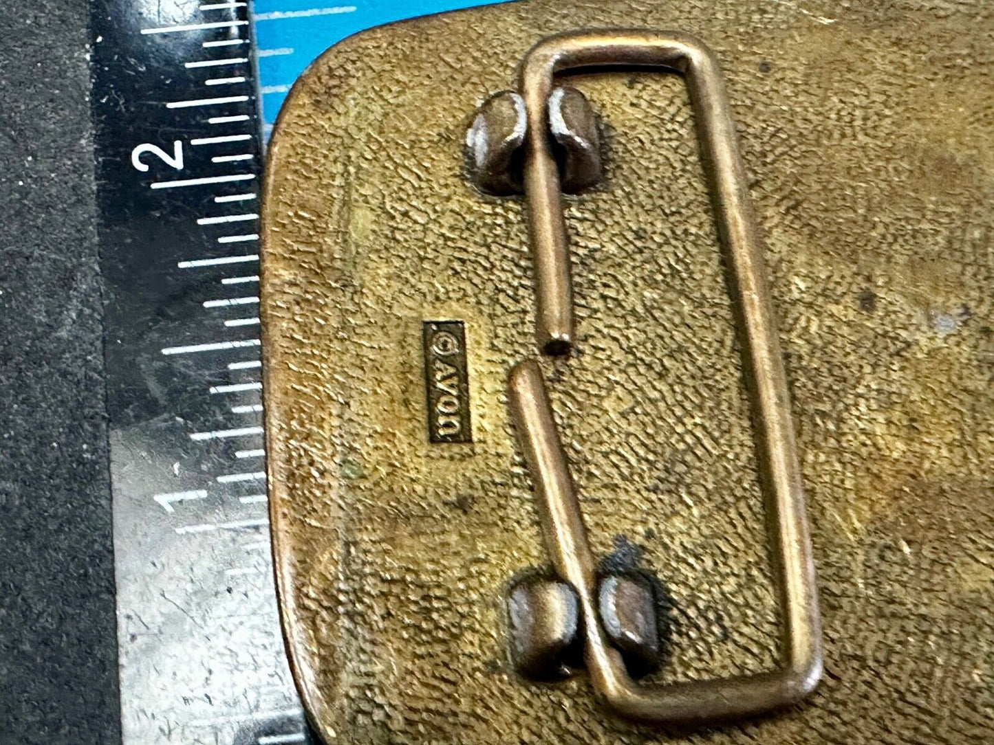 Airplane - Pilots Plane Bi_Wing Avon Vintage 1985 Flying Americana Belt Buckle