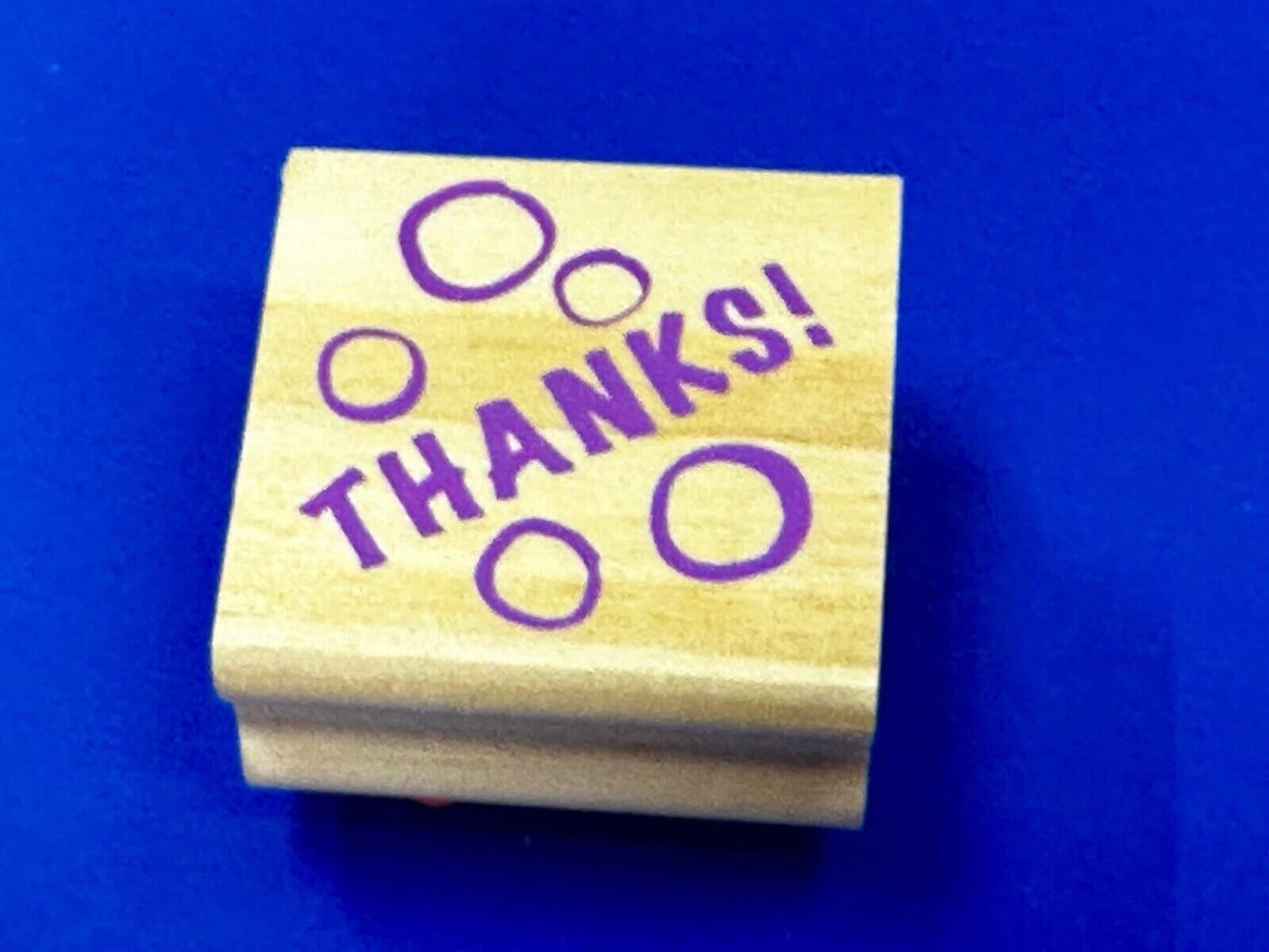 THANKS! - NOS 1.5" Rubber Stamp for Crafting and Card Making