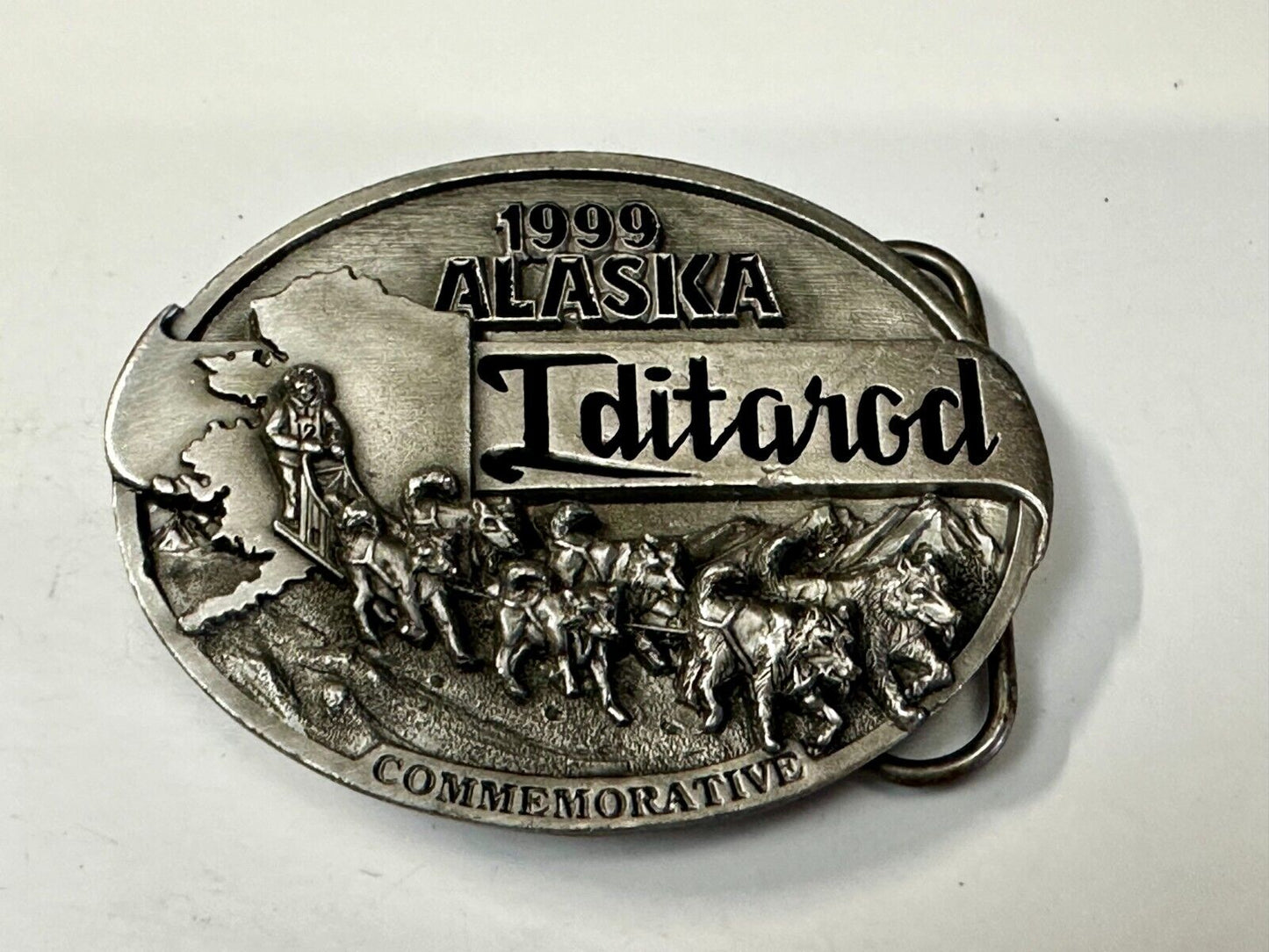 1999 Alaska Iditarod Commemorative Belt Buckle by Siskiyou