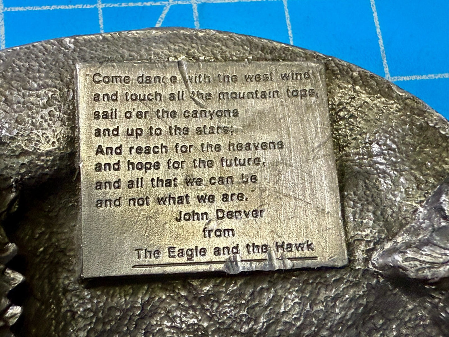 The Eagle & the Hawk Flying John Denver Vintage 1988 Siskiyou Belt Buckle
