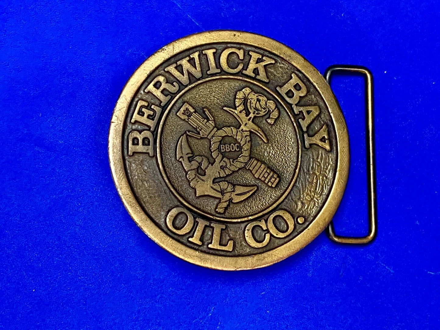 Berwick Bay Oil Company Atchafalaya River In Louisiana Belt Buckle By Hit Line