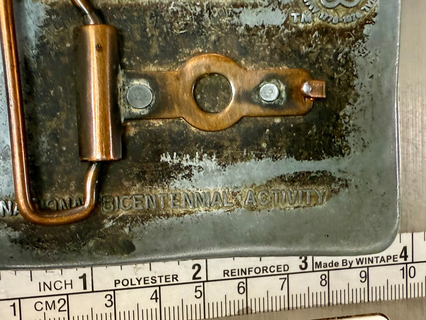 Bicentennial Wagon Train Pilgrimage to Pennsylvania 1776-1976 Belt Buckle