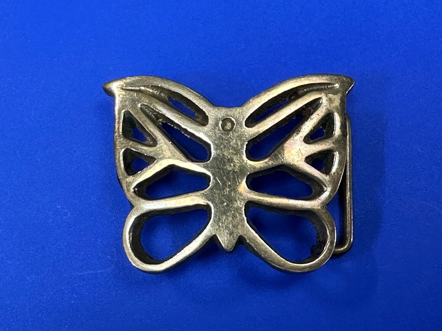 2" Butterfly Boho Hippie solid brass vintage Cutout belt buckle