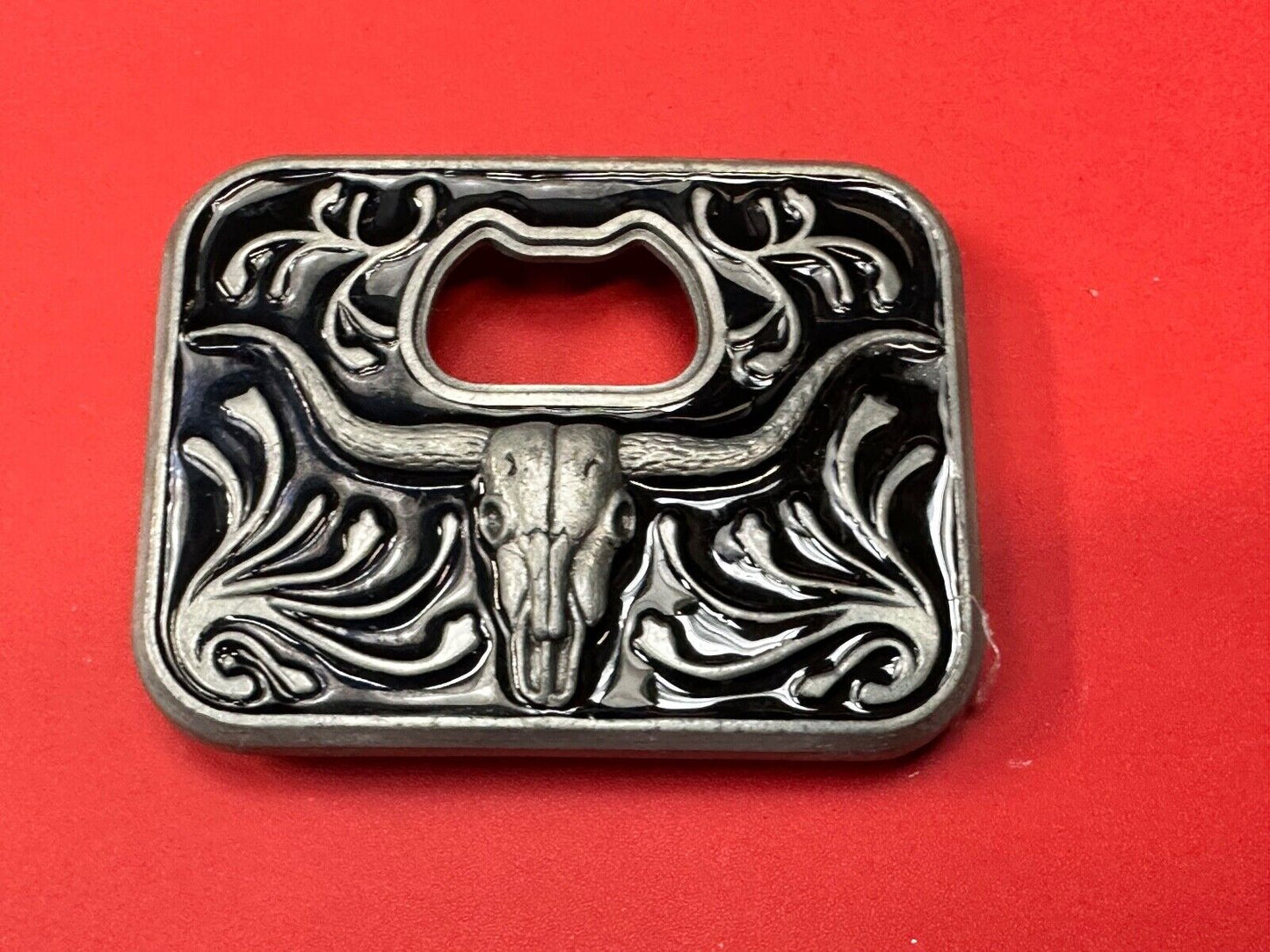 Texas Longhorn Cow cowboys cowgirls western belt buckle by Siskiyou 5259