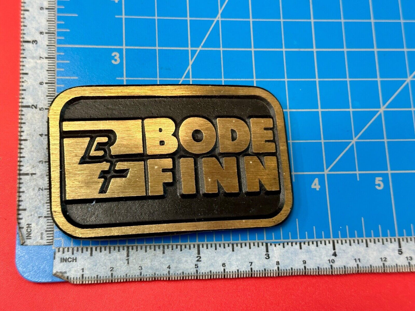 BF Bode Finn Construction Equipment Company Solid Brass Dynabuckle Belt Buckle