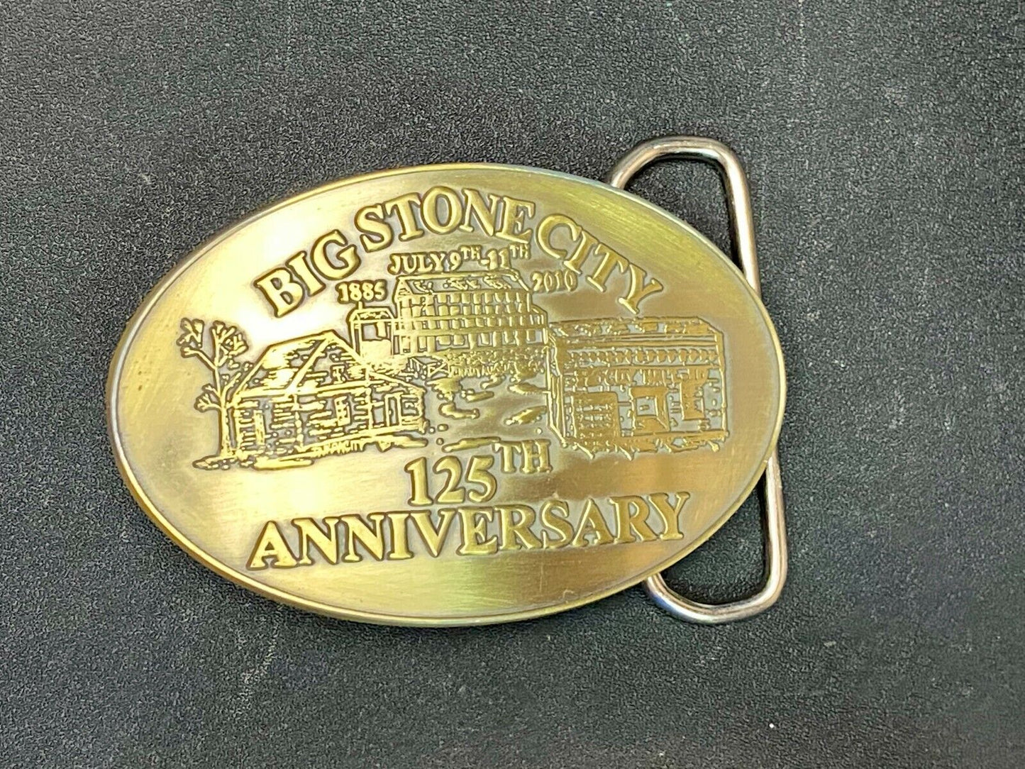 Big Stone City 125Th Aniversary 2010 Commemorative Celebration Belt Buckle