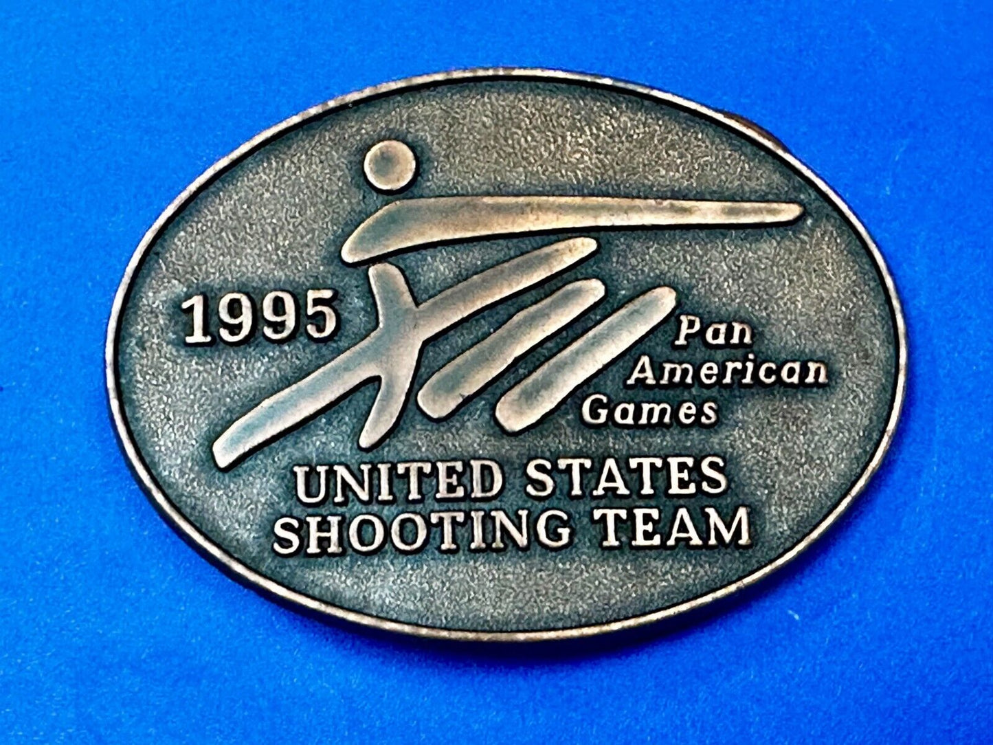 1995 Pan American Games US Shooting Team Vintage Belt Buckle