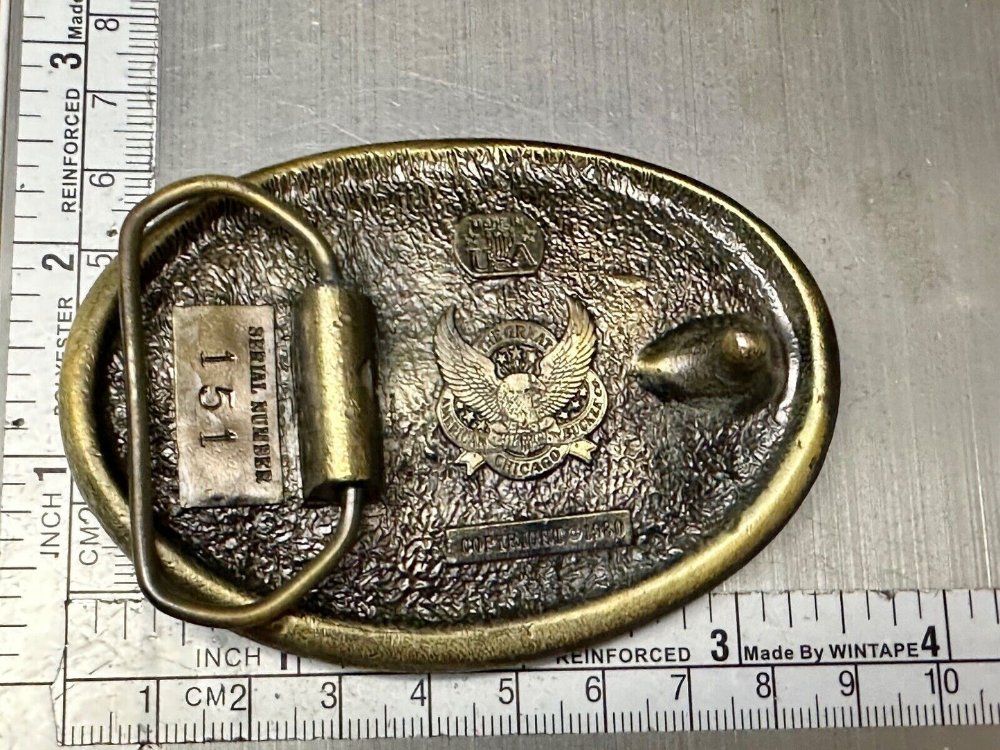 Arizona State Commemorative Desert Scene 1980 The Great American Belt Buckle Co