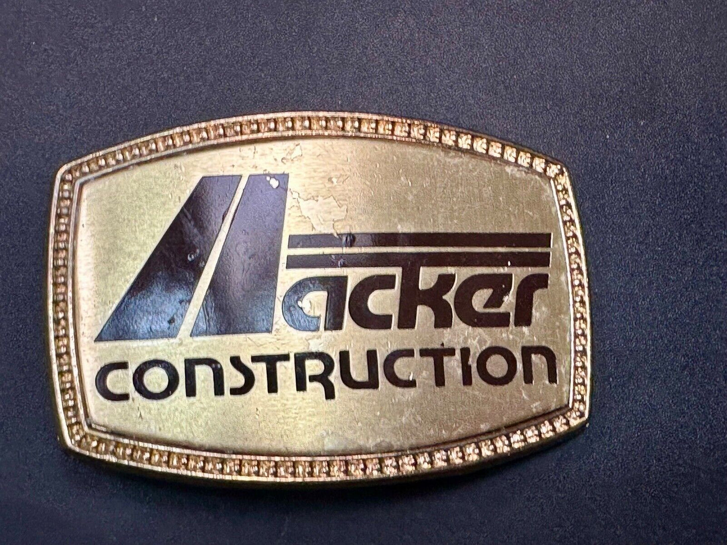 ACKER Home Construction Company Promo Advertising belt buckle FL, GA, Texas
