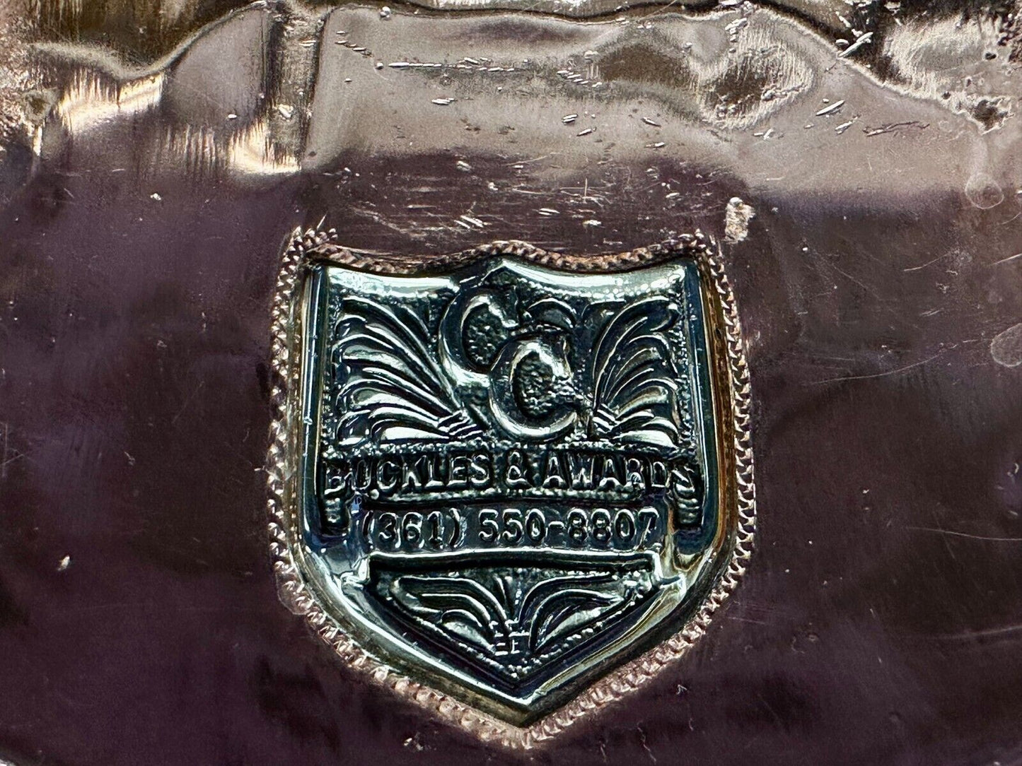 TJHRA Texas Jr. Rodeo 2021 Bareback Steer Riding Champion Trophy Belt Buckle