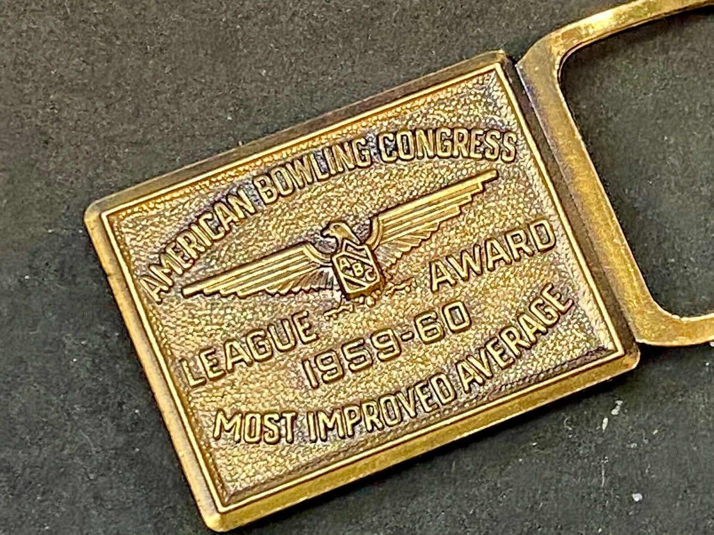 Vintage Belt Buckle 1959 - 60 ABC League Award Bowling - Most Improved Average