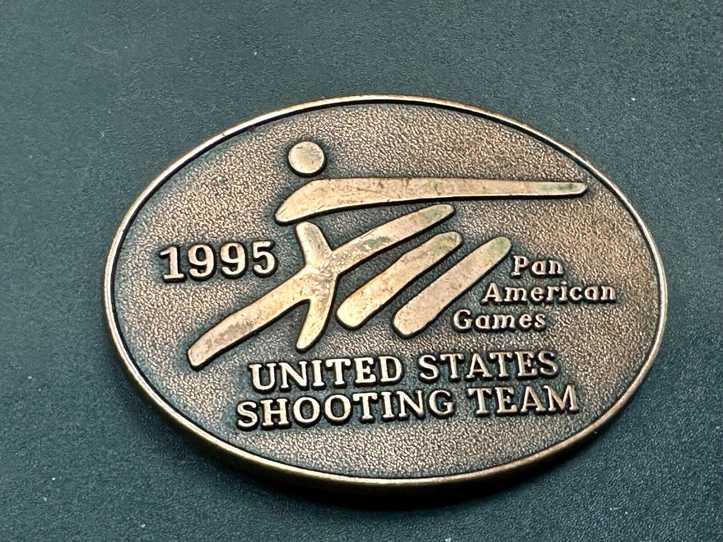 1995 United States Shooting Team Pan American Games PanAm belt buckle