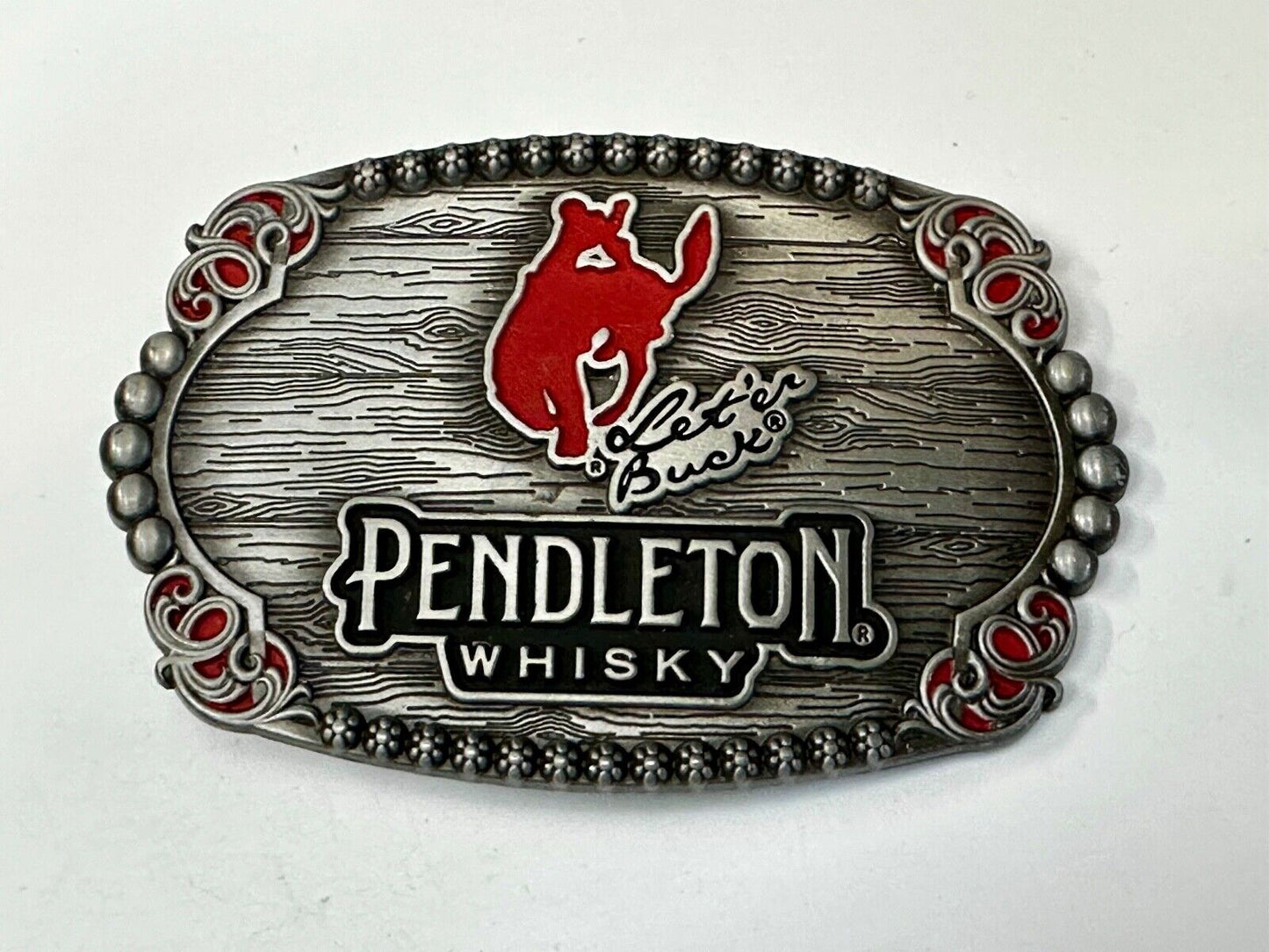 2023 Pendleton Whisky Let'er Buck Montana Silversmith Rodeo Cowboys Belt Buckle