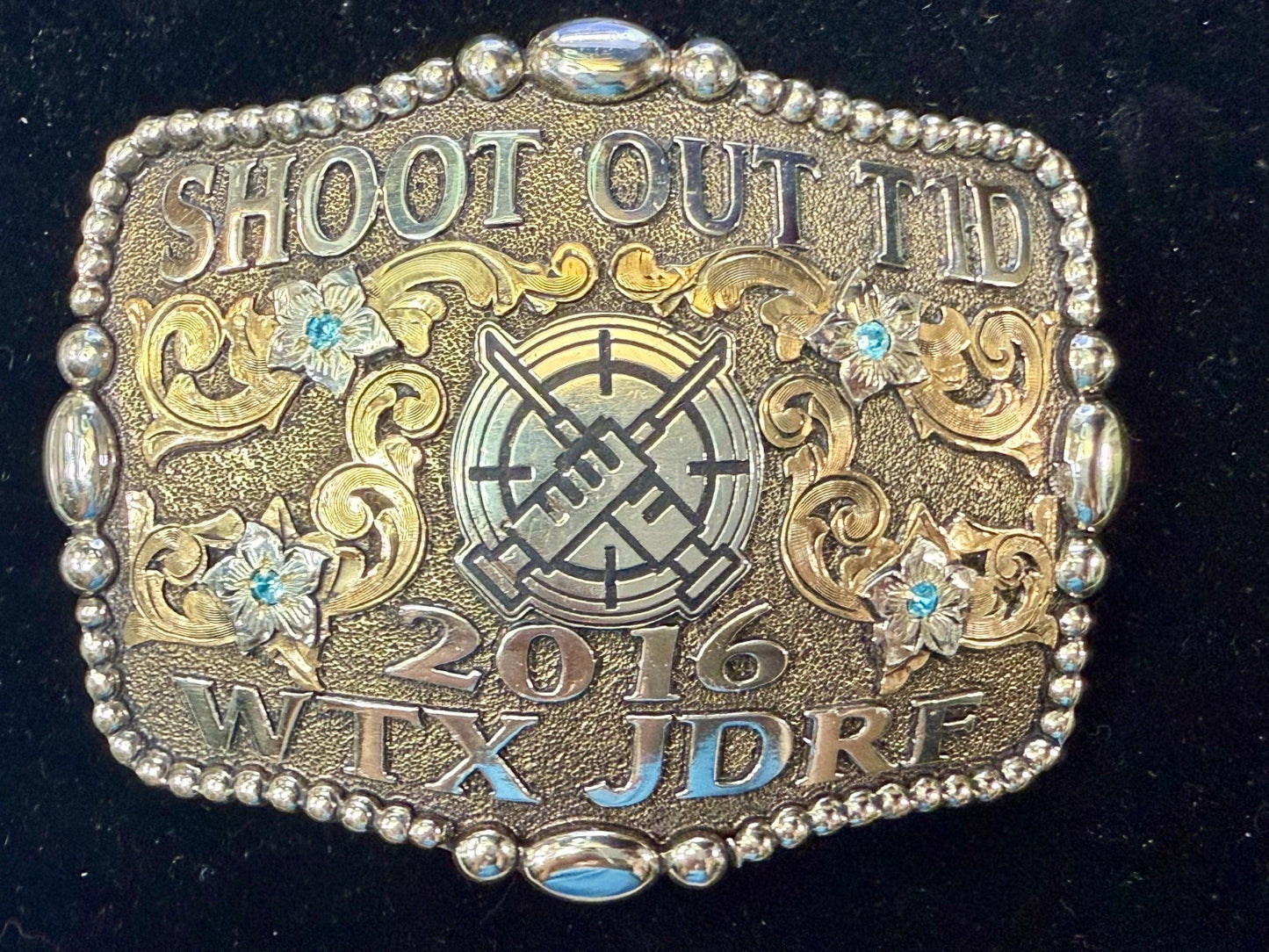 2016 WTX JDRF Budweiser Shootout NASCAR Trophy Molly's Custom Silver Belt Buckle