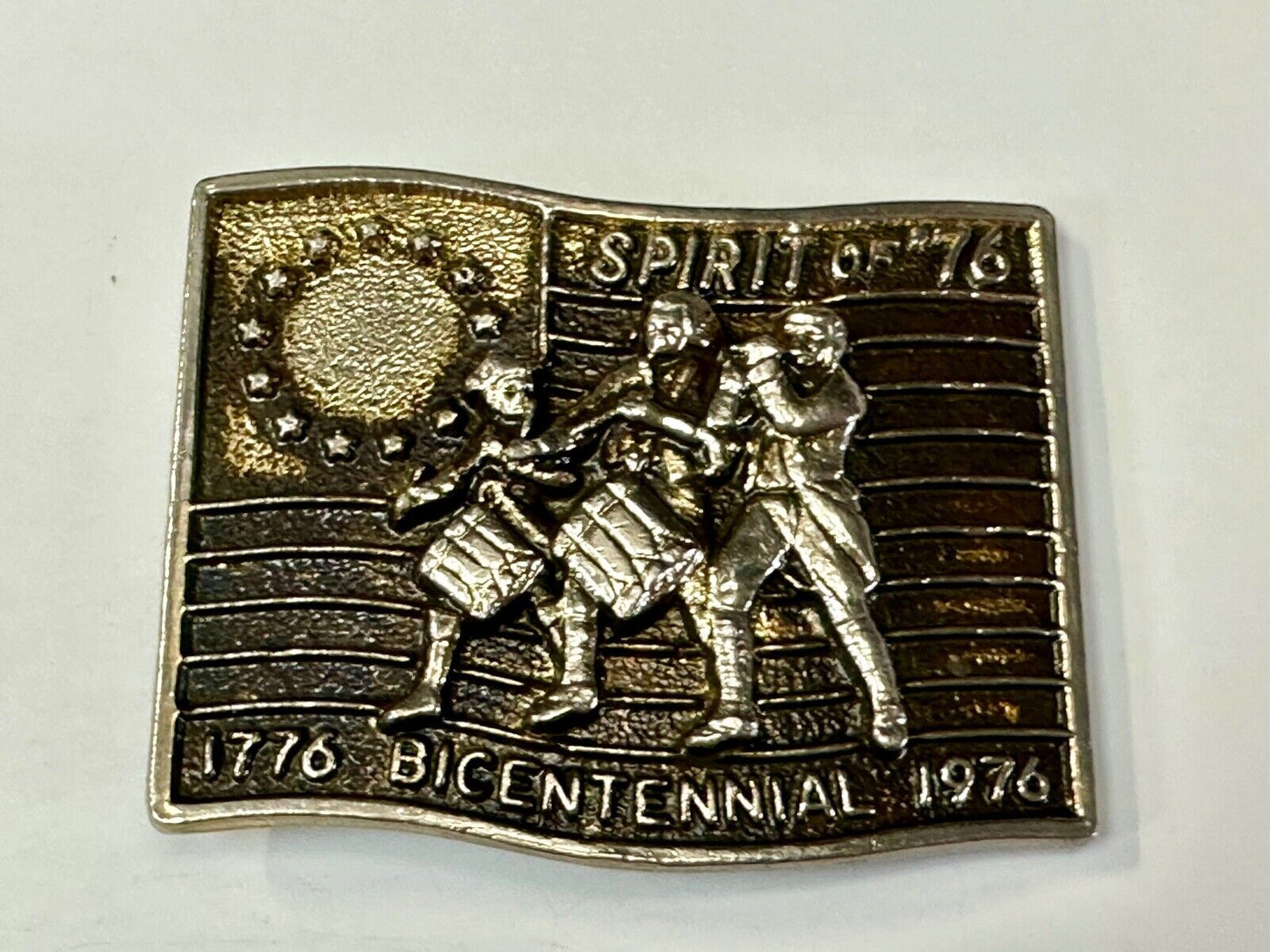 The Spirit of 76 - Patriotic American Bicentennial Marching Band belt buckle