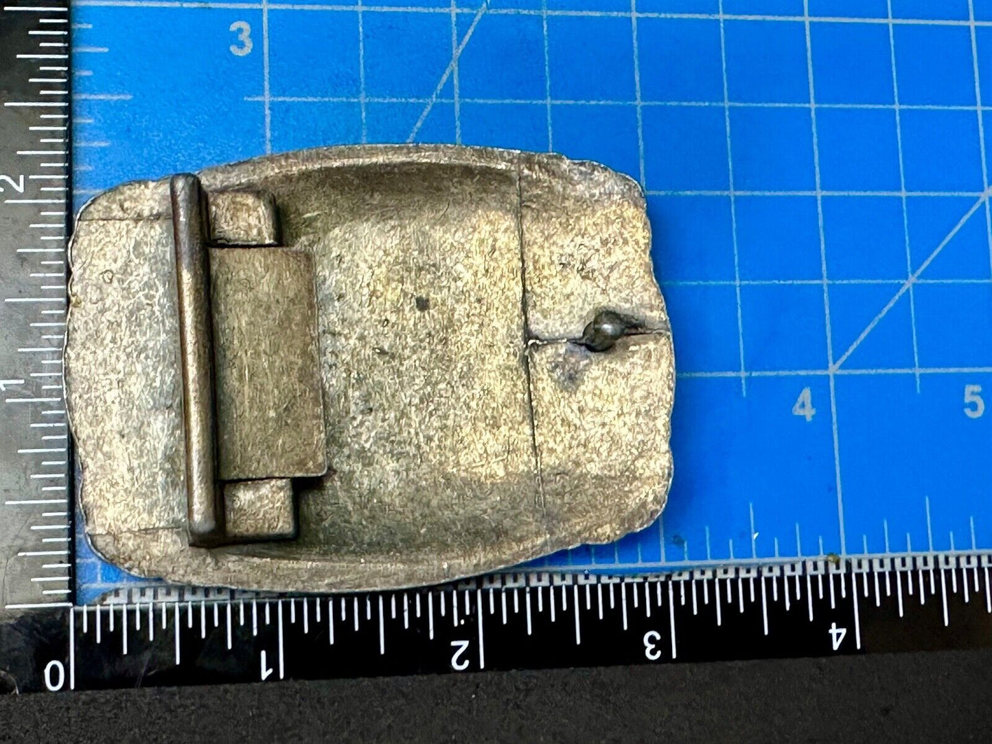 Vintage Cowboy on Horseback Dress Style Clamp down Belt Buckle