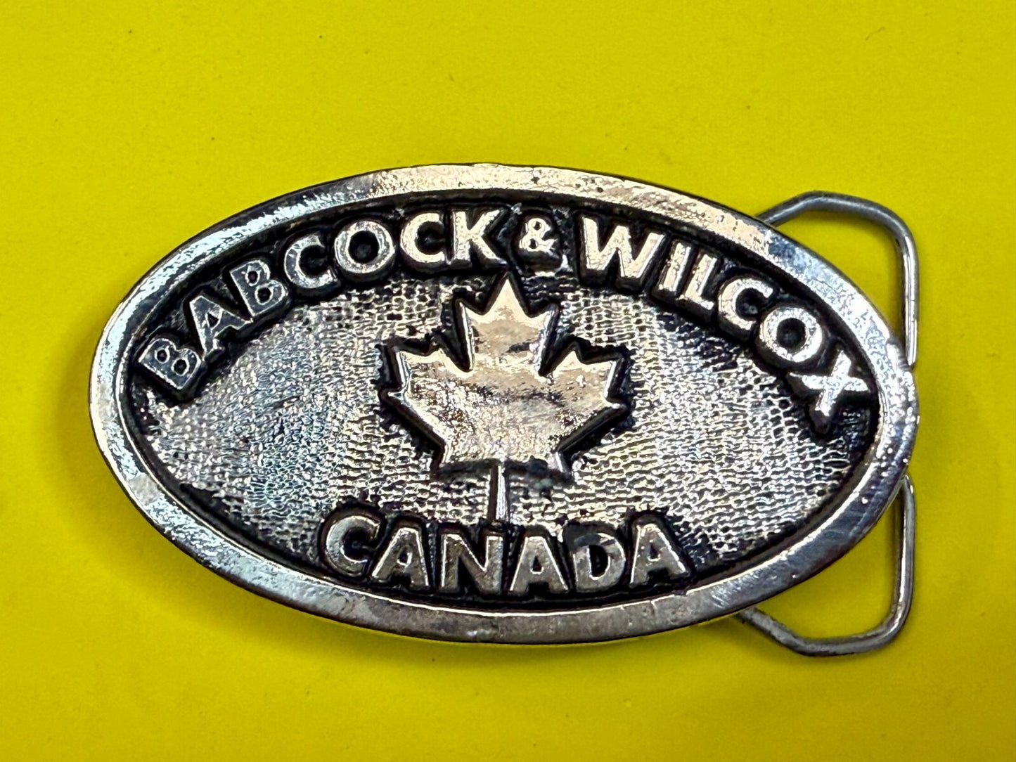 BABCOCK & WILCOX CANADA Clean Energy Com. Silver Tone Commemorative Belt Buckle