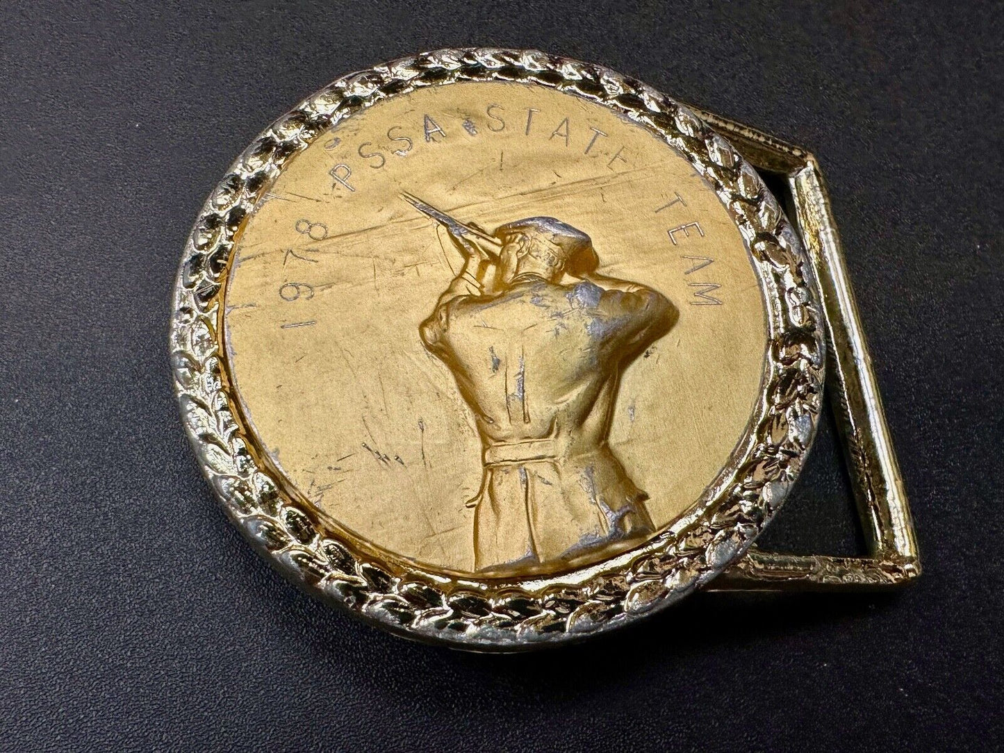 Vintage 1978 PSSA State Team shooting Rare Olympics Collectors belt buckle