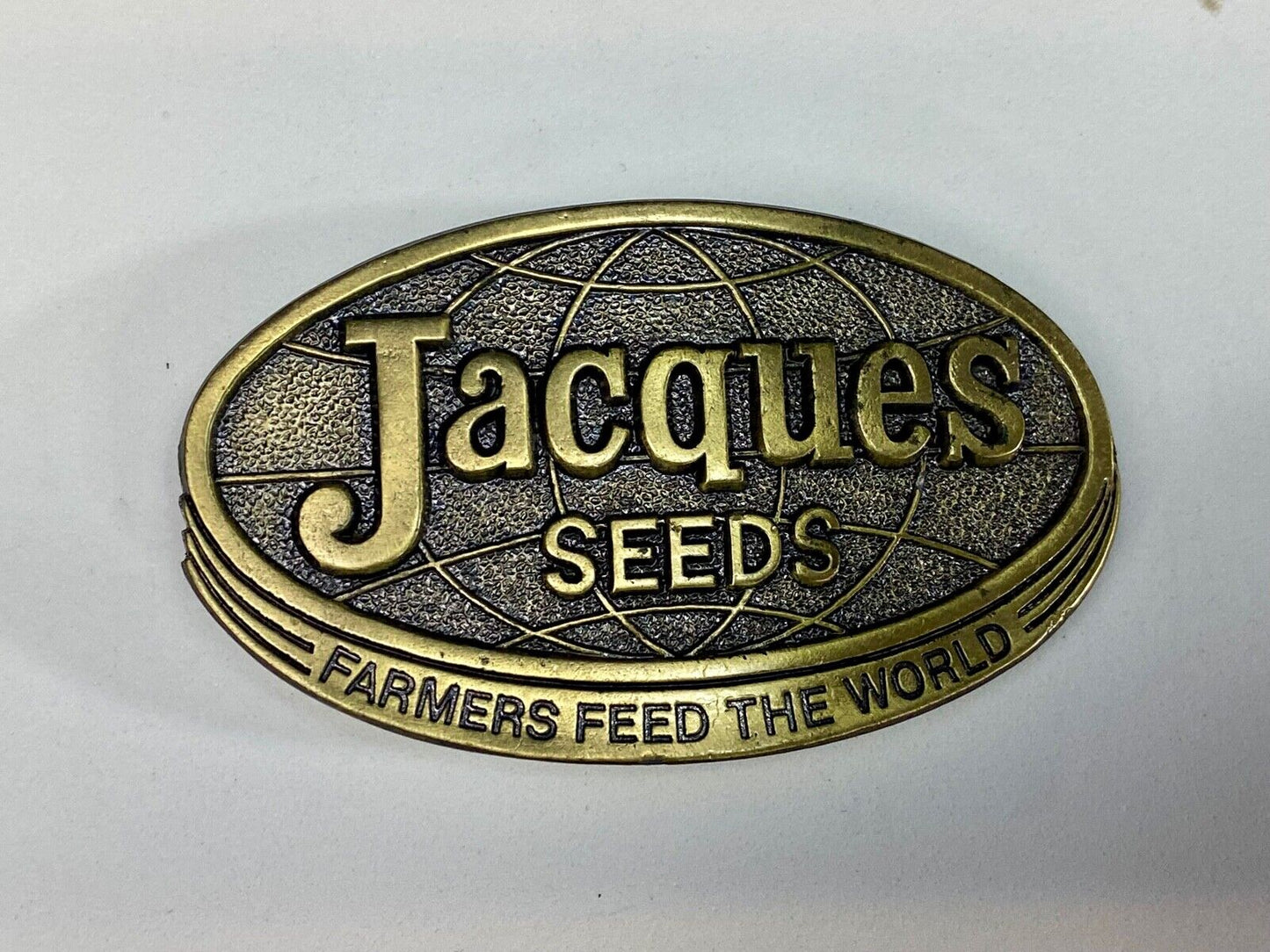 1977 Jacques Seed Farming Agriculture Corn Technology Belt Buckle By Lewis