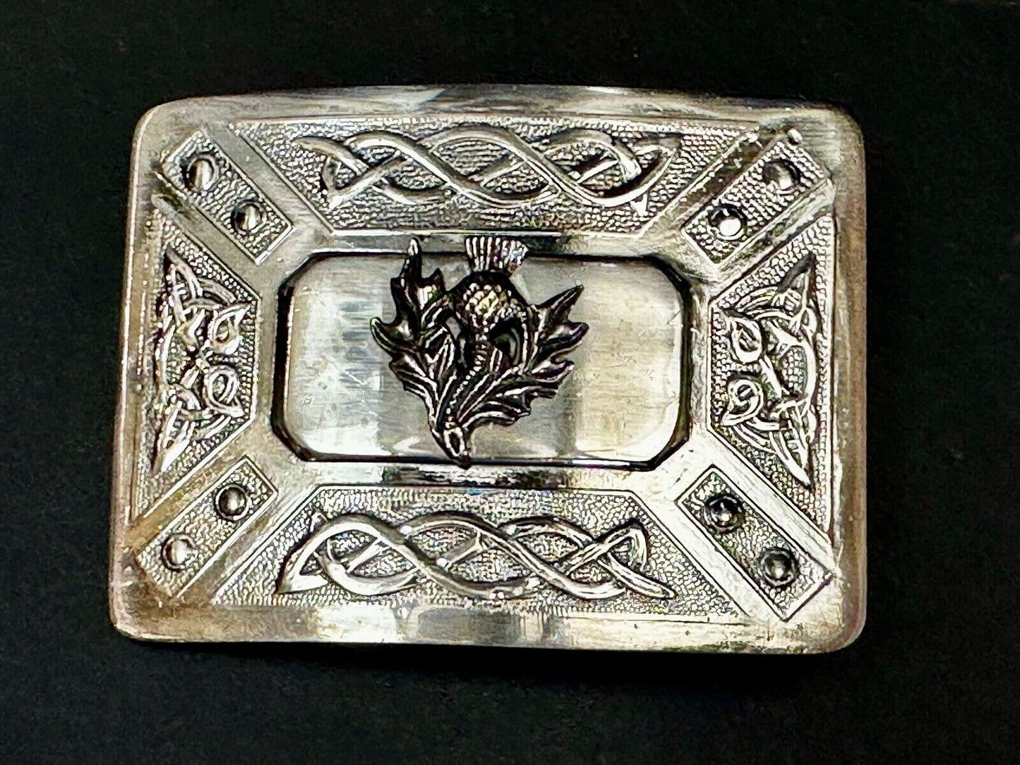 Bird? Eagle? Native American? Unknown Two Tone Rectangular Vintage Belt Buckle