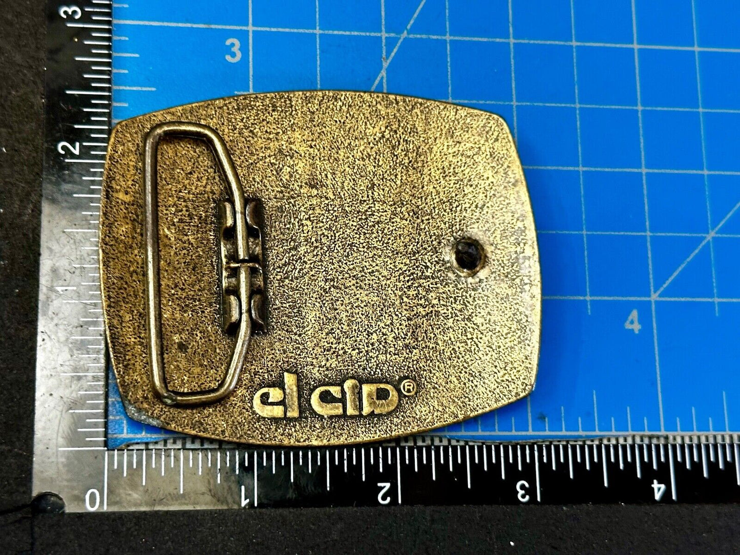 Torch Oil Company gas mine drilling refinery Vintage El-Cid Belt Buckle