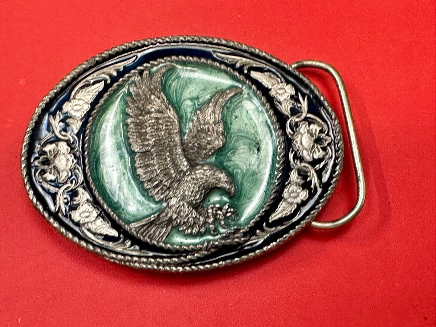 THE EAGLE - Attacking Hunting Diving Siskiyou Vintage Belt Buckle 1991 G-5