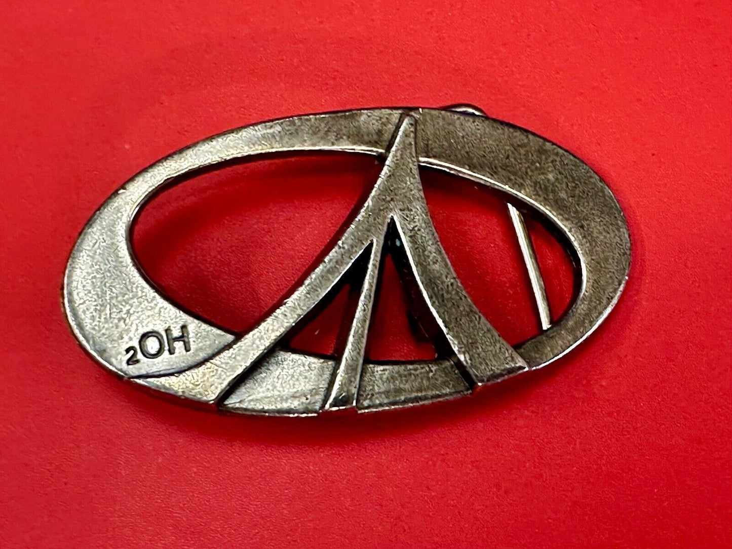 2OH Peace love & Rock & Roll gold color belt buckle