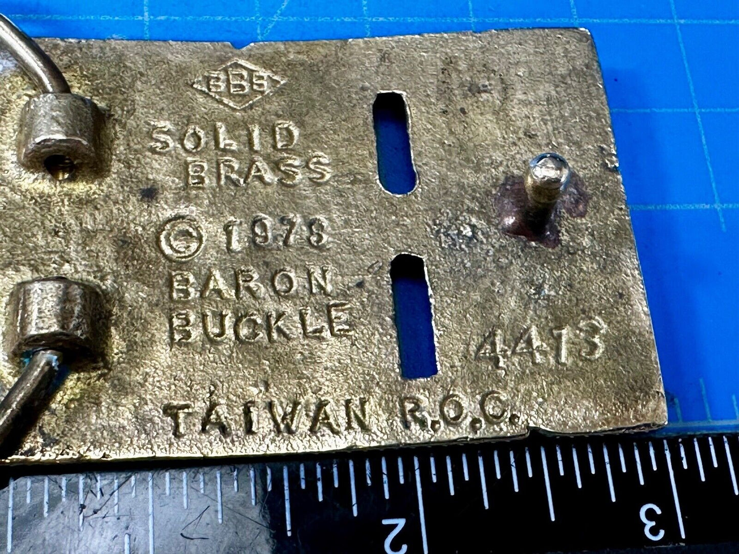 Bernie - Custom Block Letter Cutout Name Solid Brass Belt Buckle by Baron