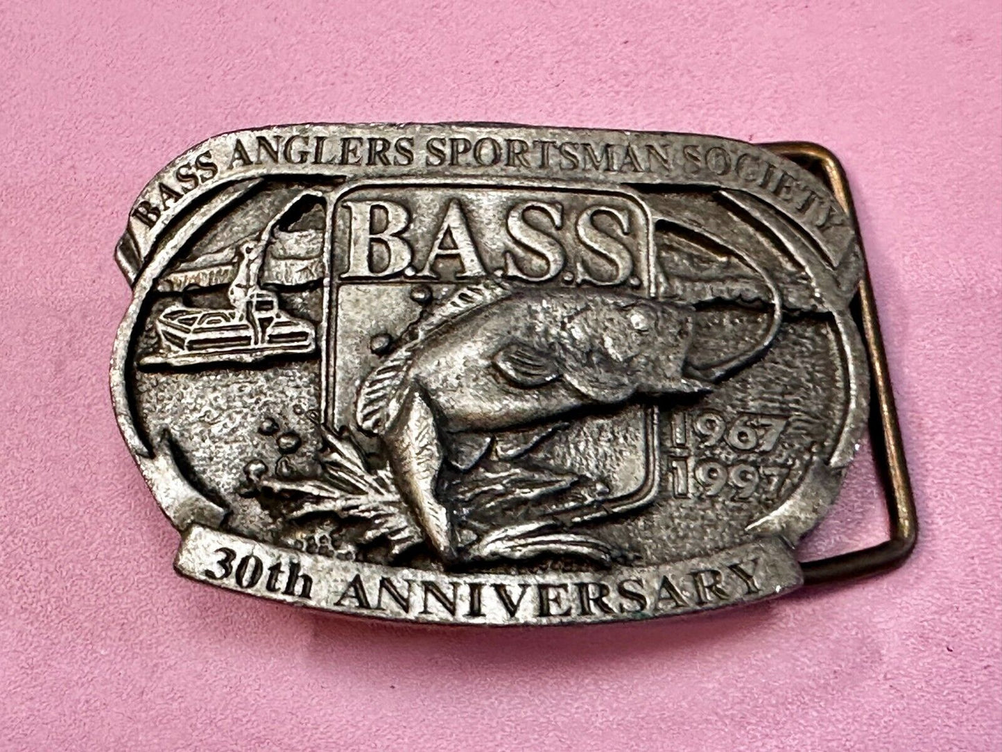Bass Anglers Sportsman Society 30th Anniversary Club Belt Buckle