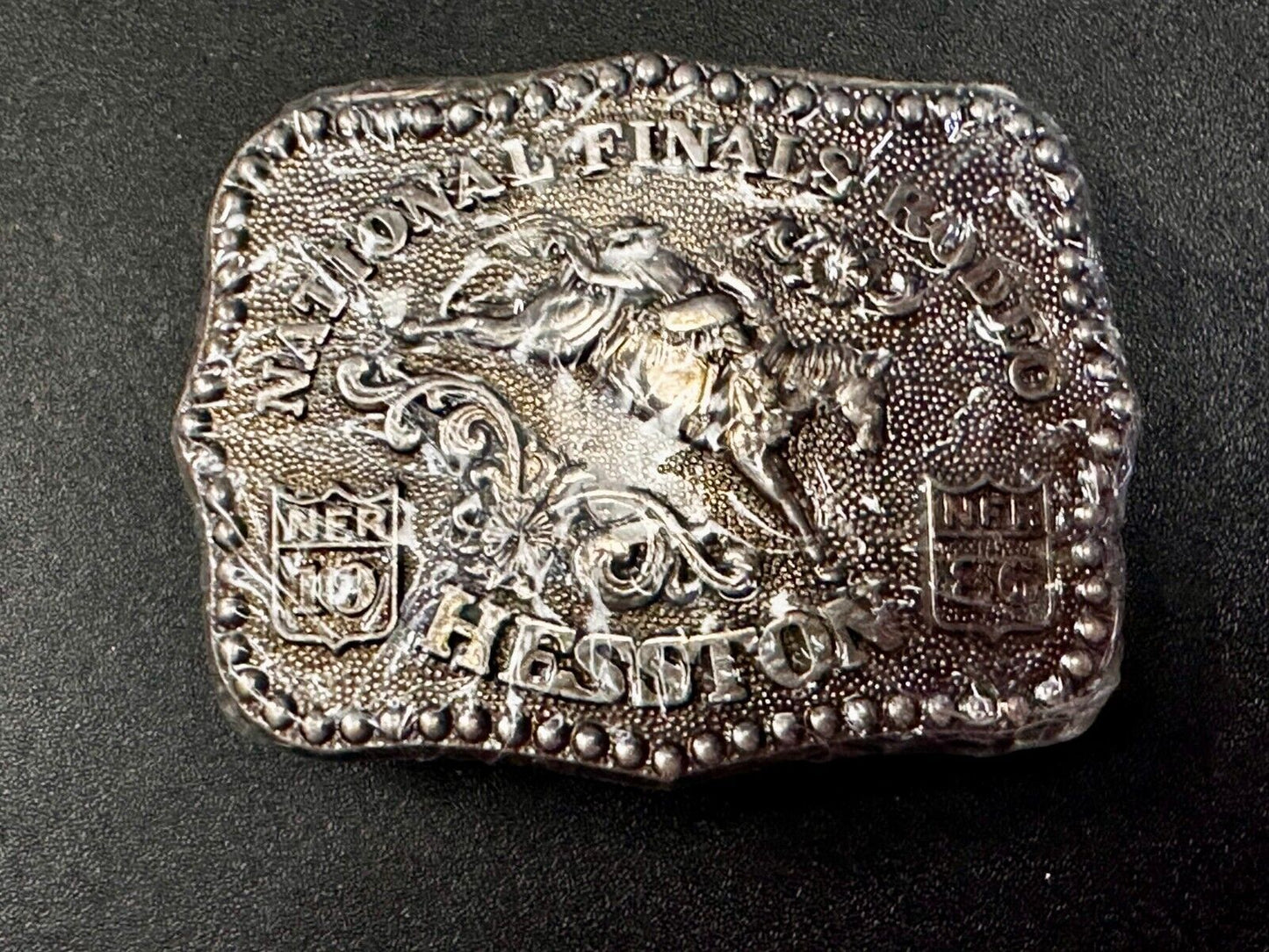 1986 Hesston NFR National Finals Rodeo YOUTH SIZE Western Collectors Belt Buckle