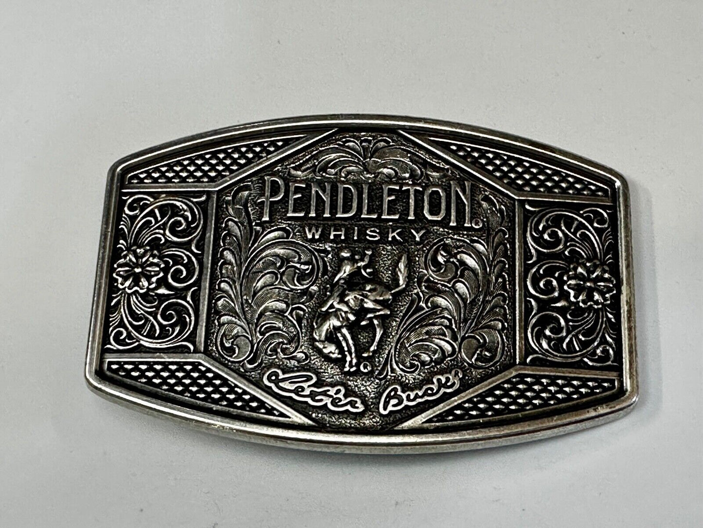 2022 Pendleton Whisky Let'er Buck Montana Silversmith Rodeo Cowboys Belt Buckle