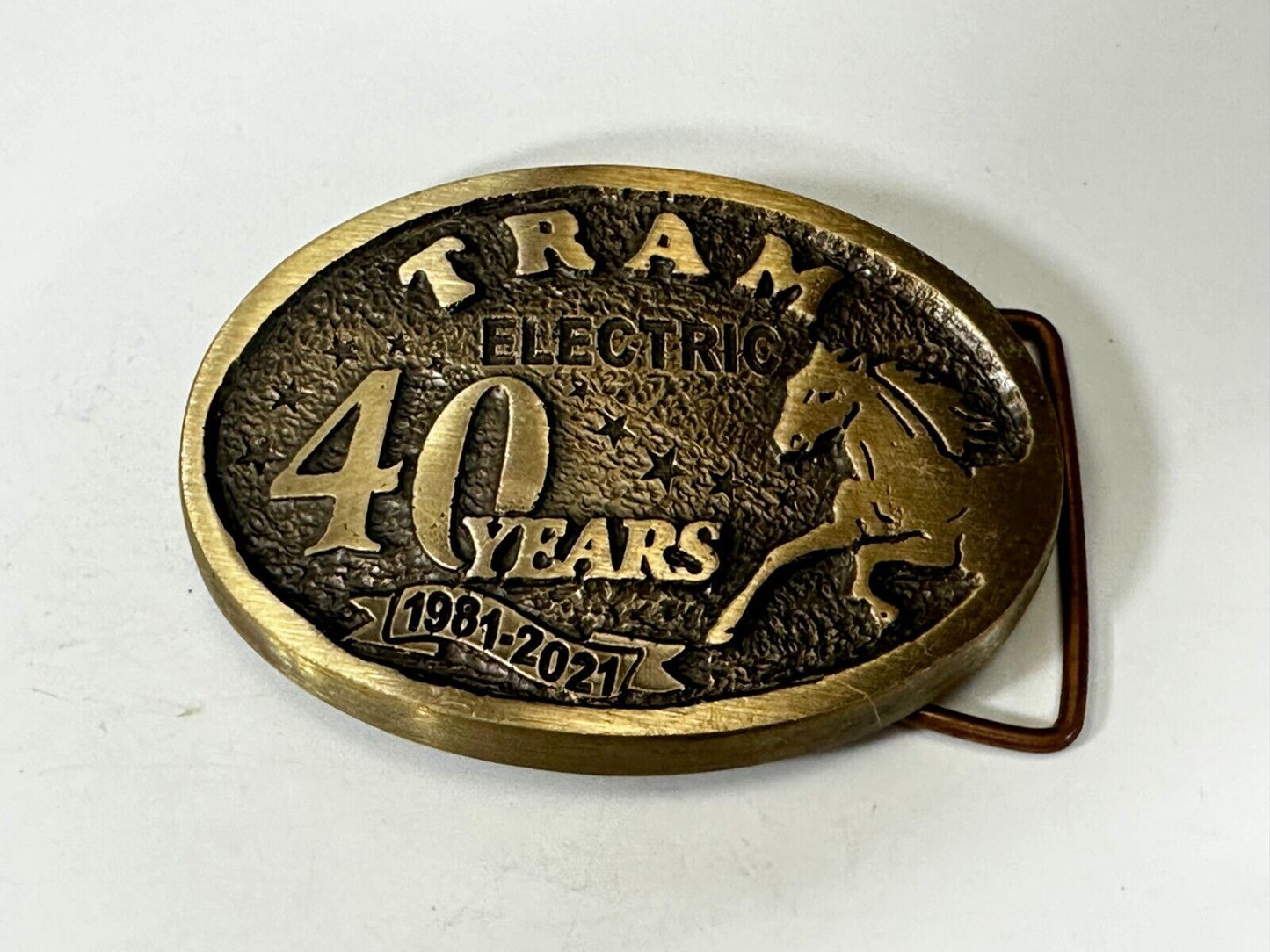 TRAM Electric 40 Years 1981-2021 Commemorative Danny Branford RARE Belt Buckle