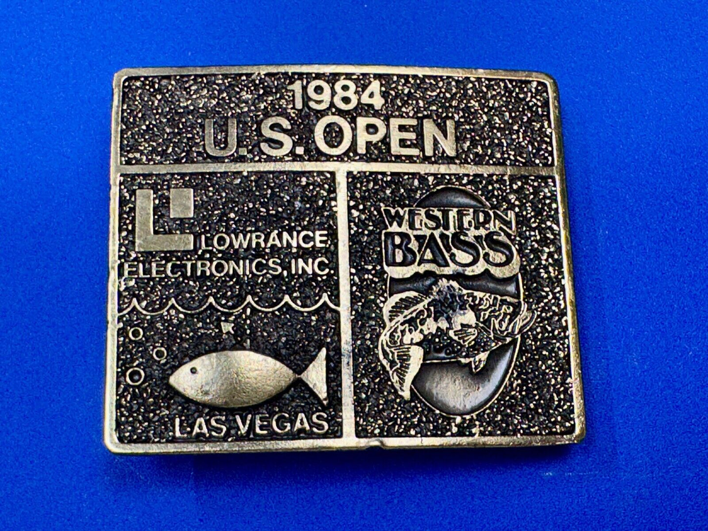 1984 US Open -Western Bass Lawrence Electronics The Great American Belt Buckle